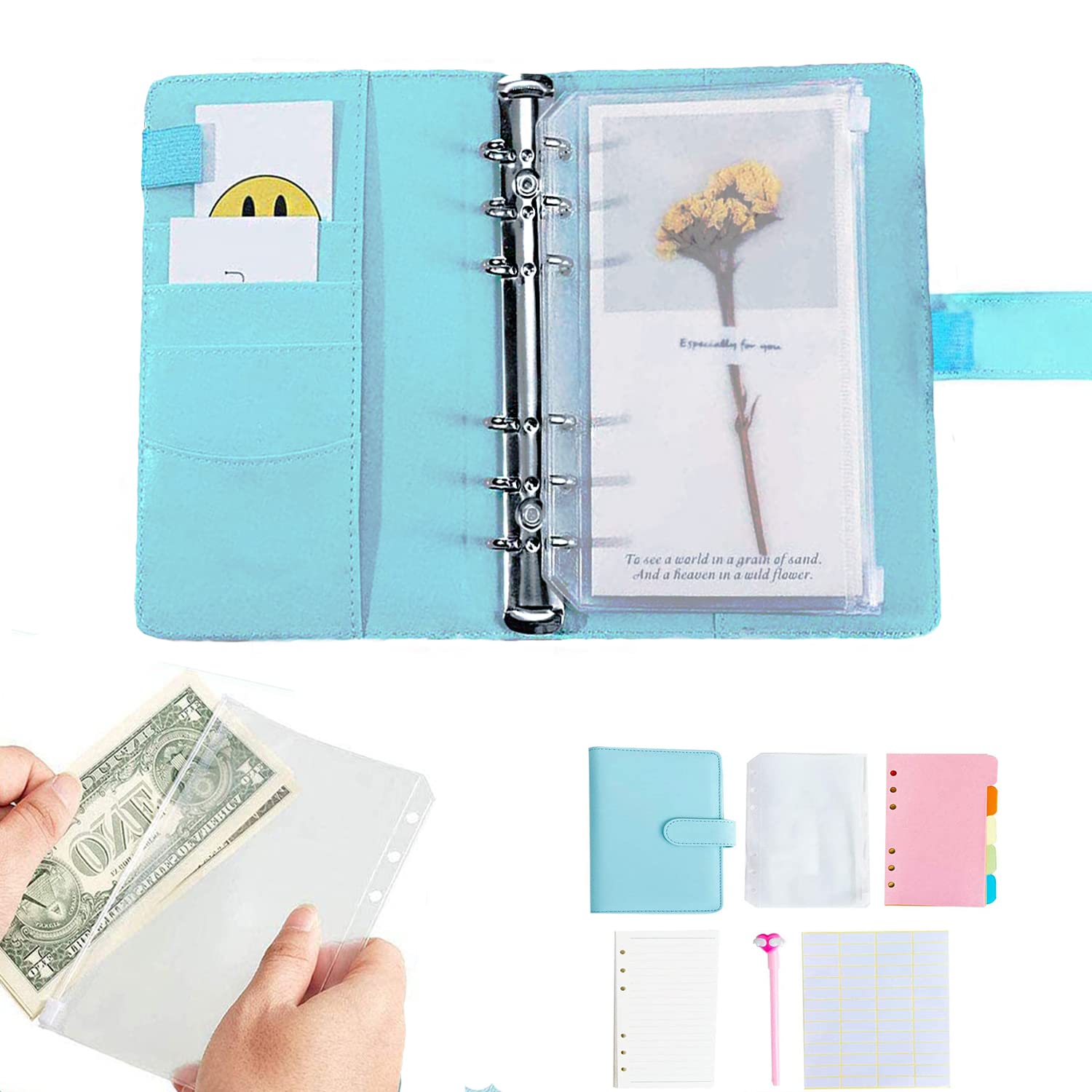 バインダー　システムノート Amazon | zxbaers レザーノートブックバインダー A6プラスチック